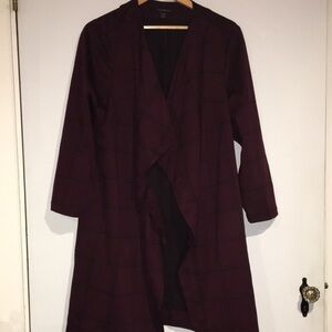 Lane Bryant Waterfall Purple & Black cardigan   18/20 with pockets!
